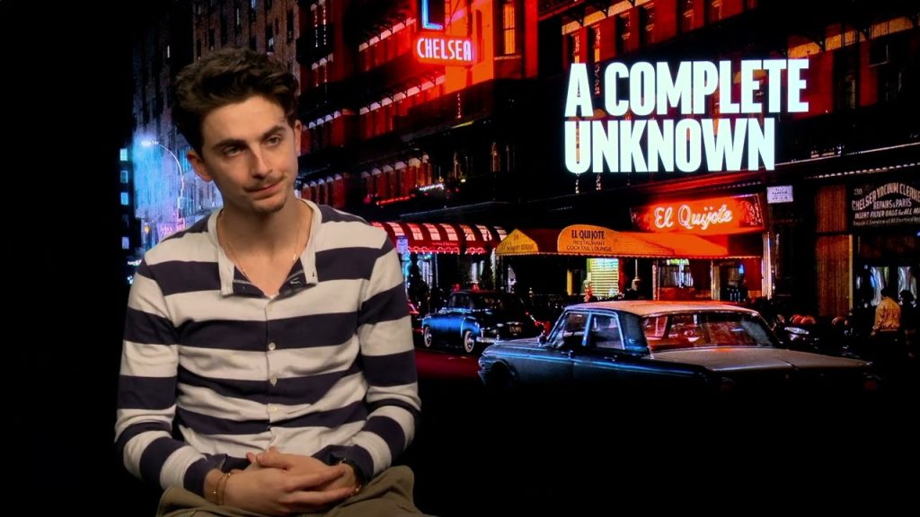Interview with Timothée Chalamet about playing Bob Dylan